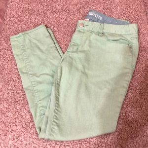Mossimo mint green ankle skinny pants